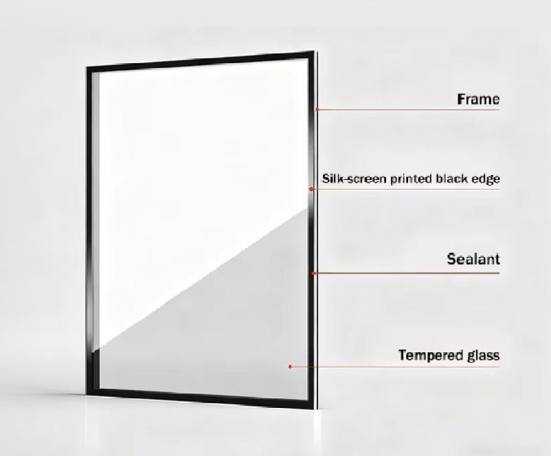 hollow glass window for cleanroom